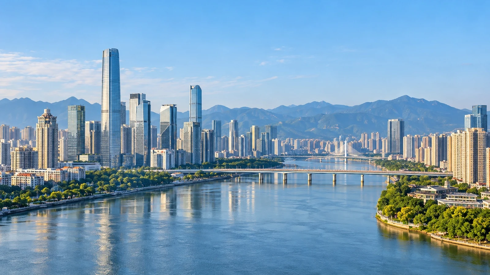 Modern cityscape of Fuzhou