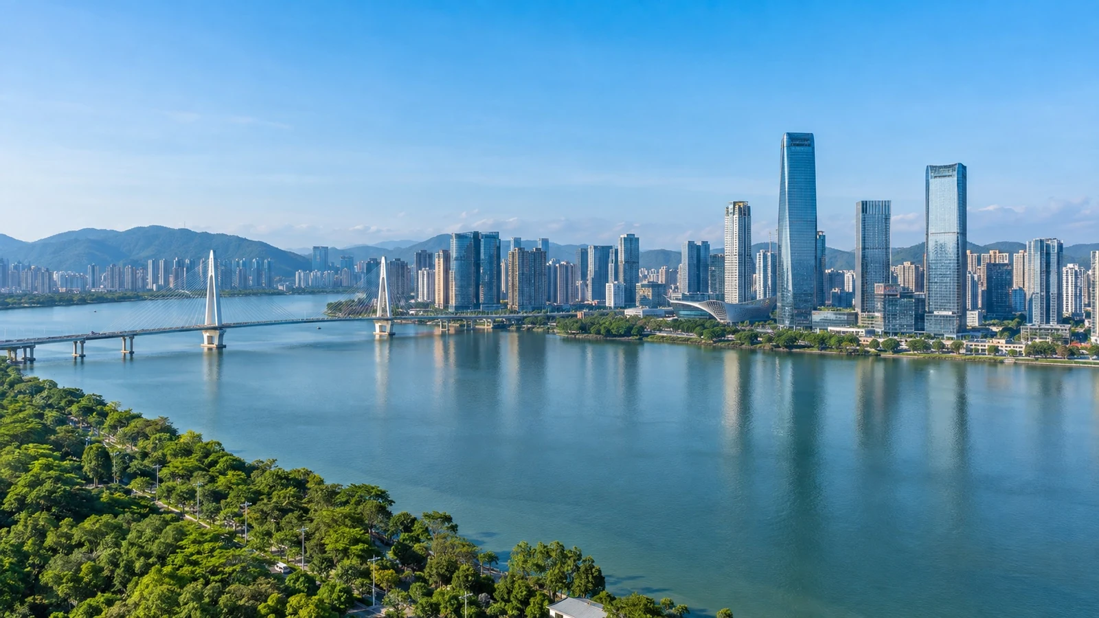 Modern cityscape of Huizhou
