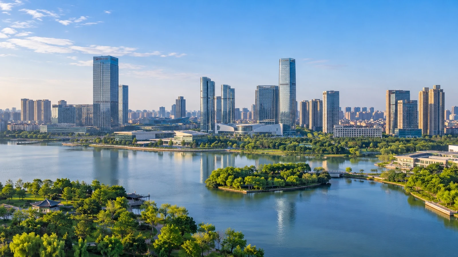 Modern cityscape of Jiaxing