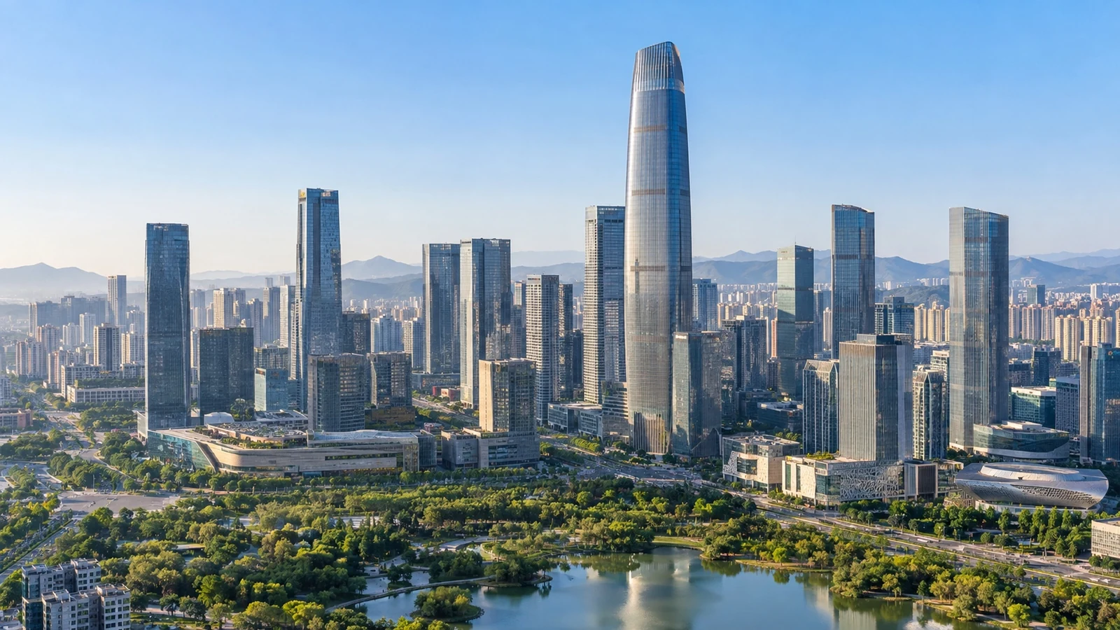 Modern cityscape of Jinan