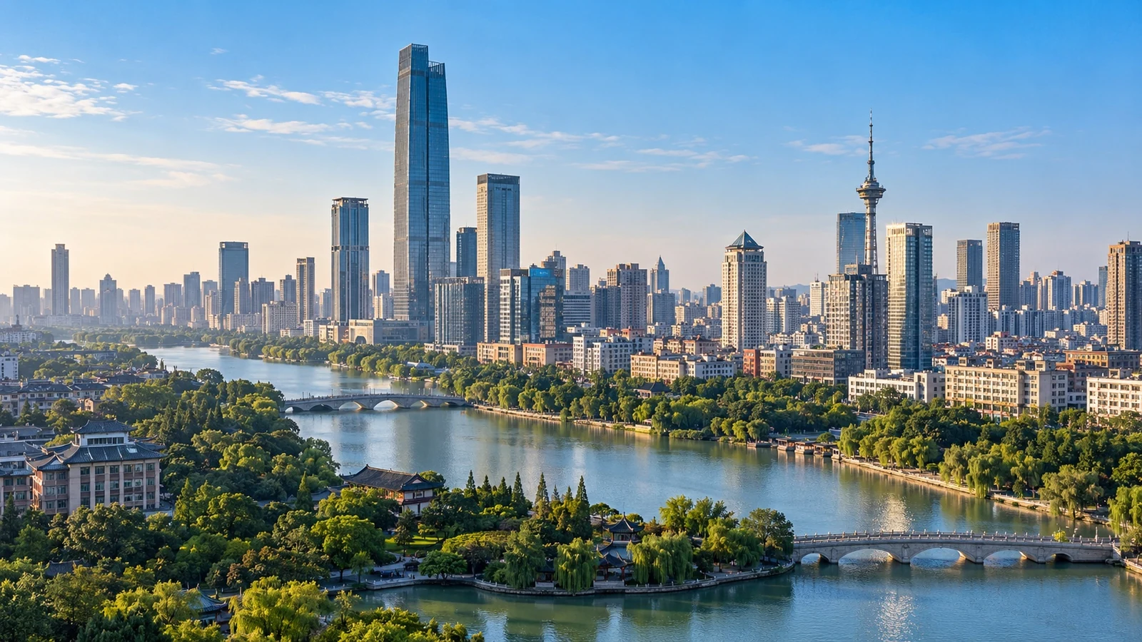 Modern cityscape of Nantong