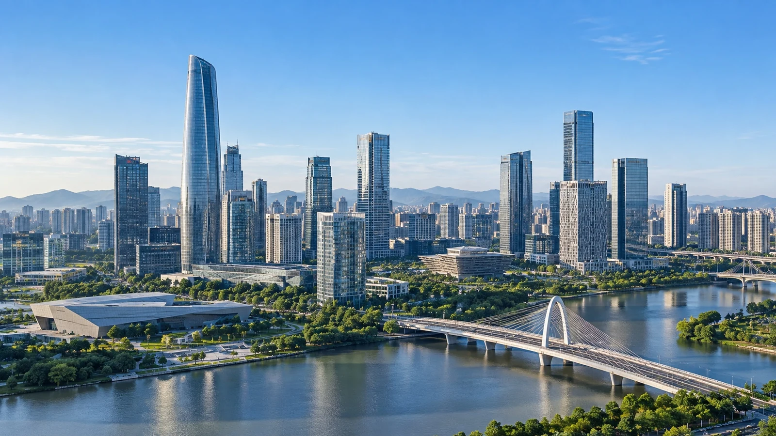 Modern cityscape of Ningbo