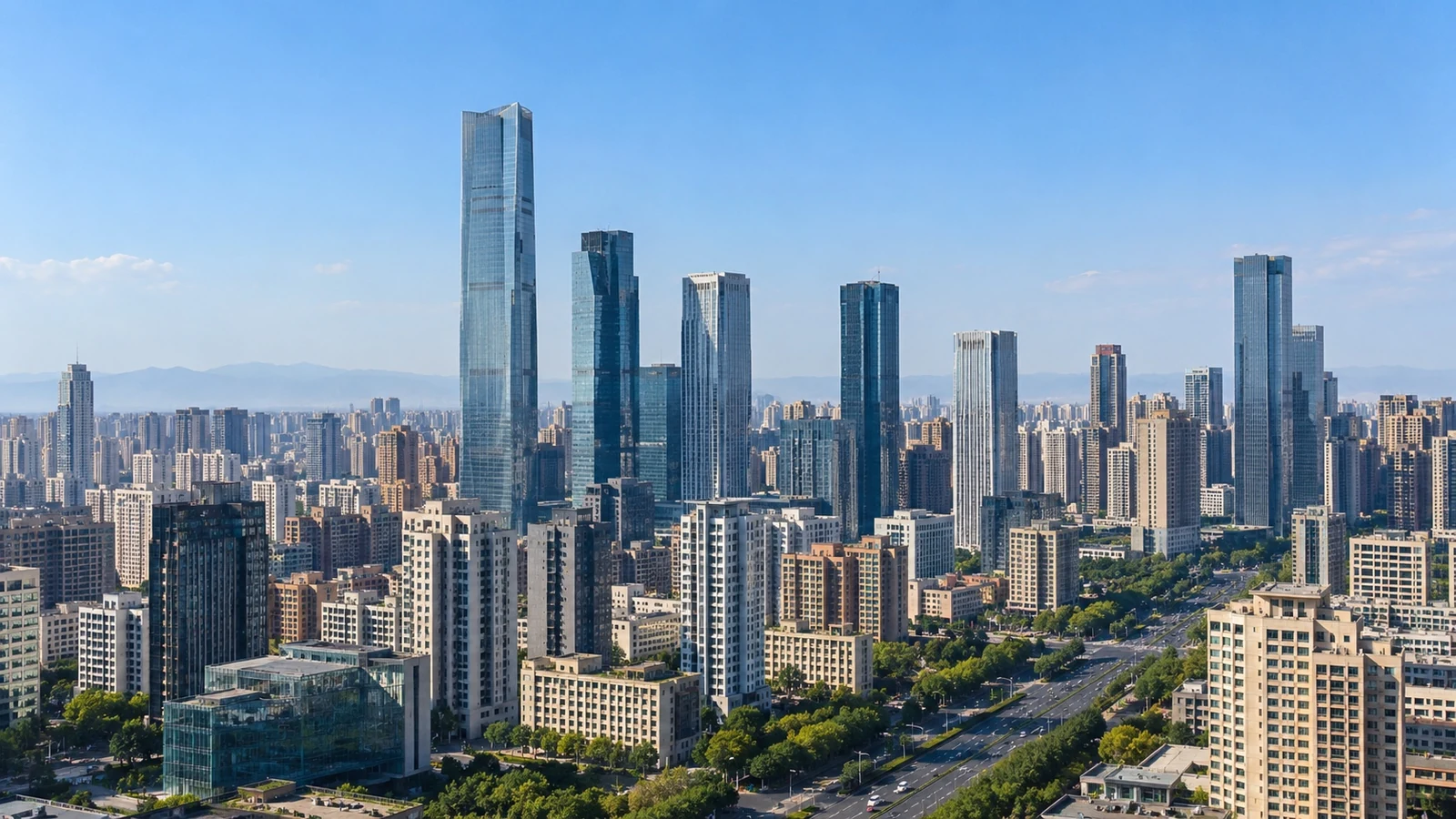 Modern cityscape of Shijiazhuang