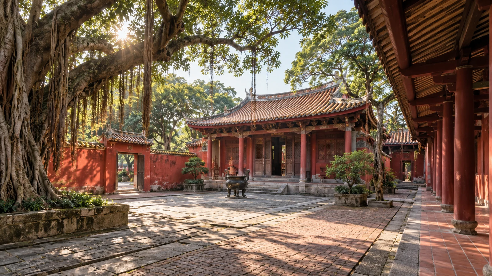 Tainan heritage travel illustration