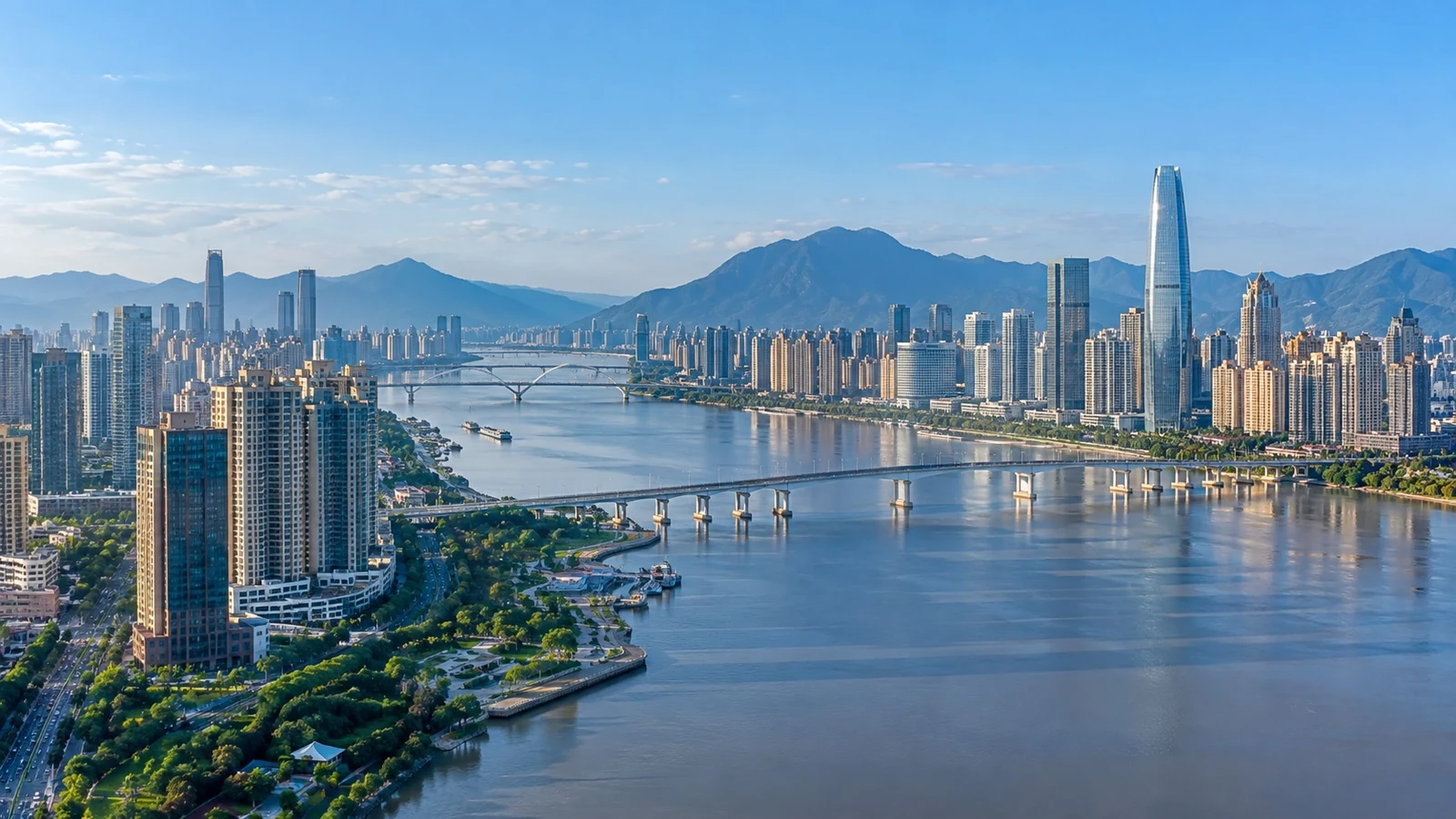 Modern cityscape of Wenzhou
