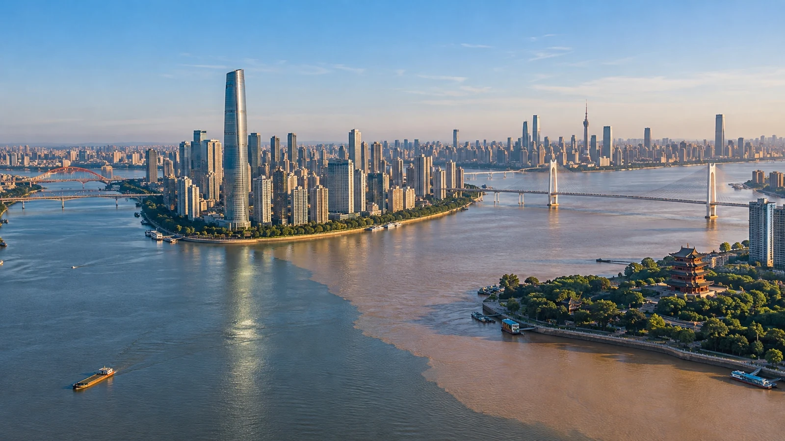 Modern cityscape of Wuhan