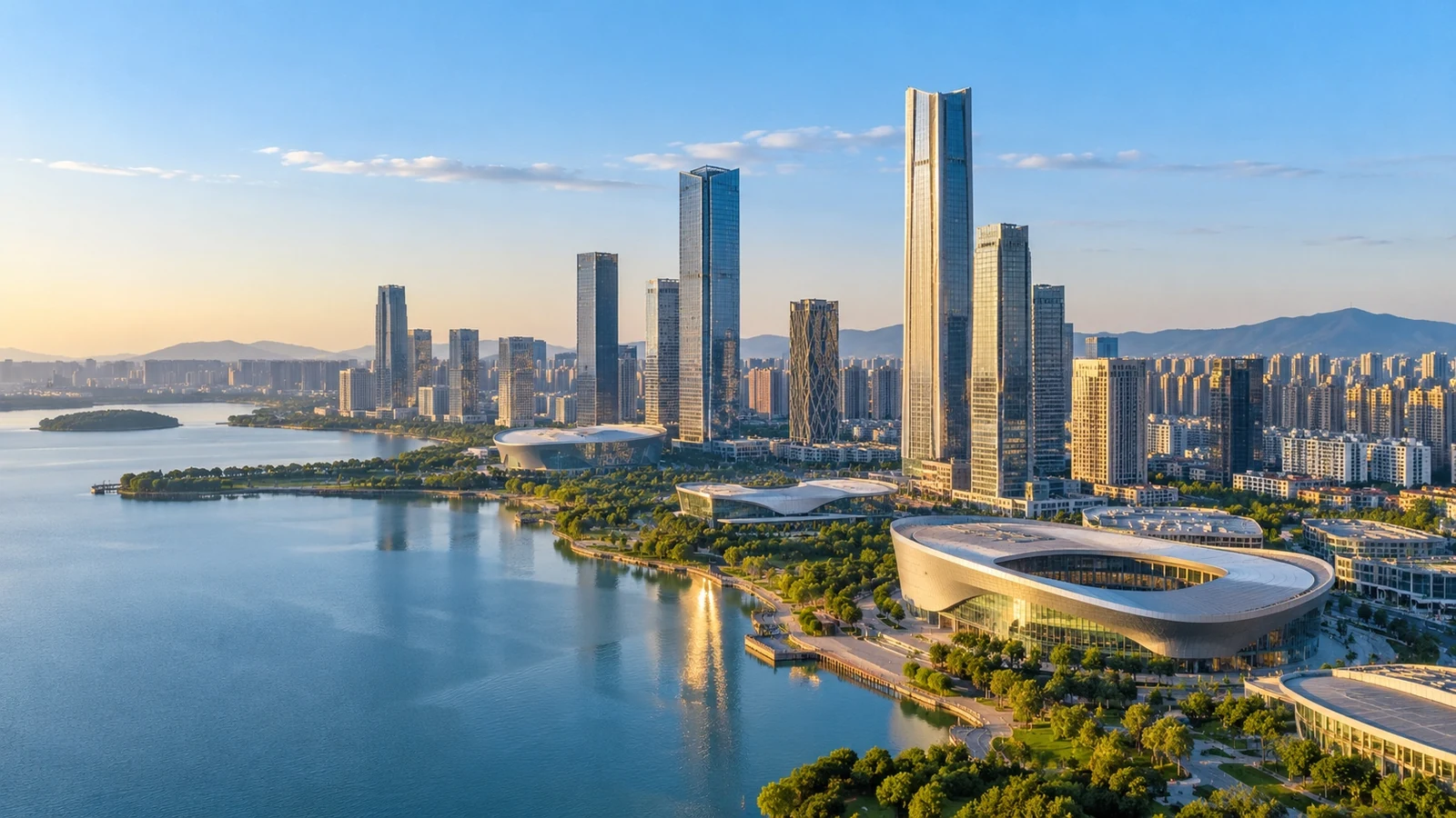 Modern cityscape of Wuxi