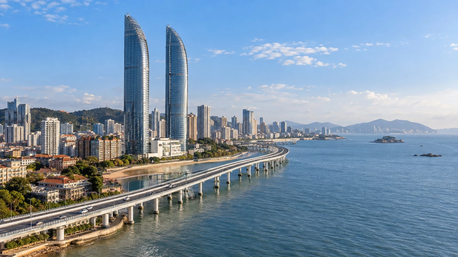 Modern cityscape of Xiamen