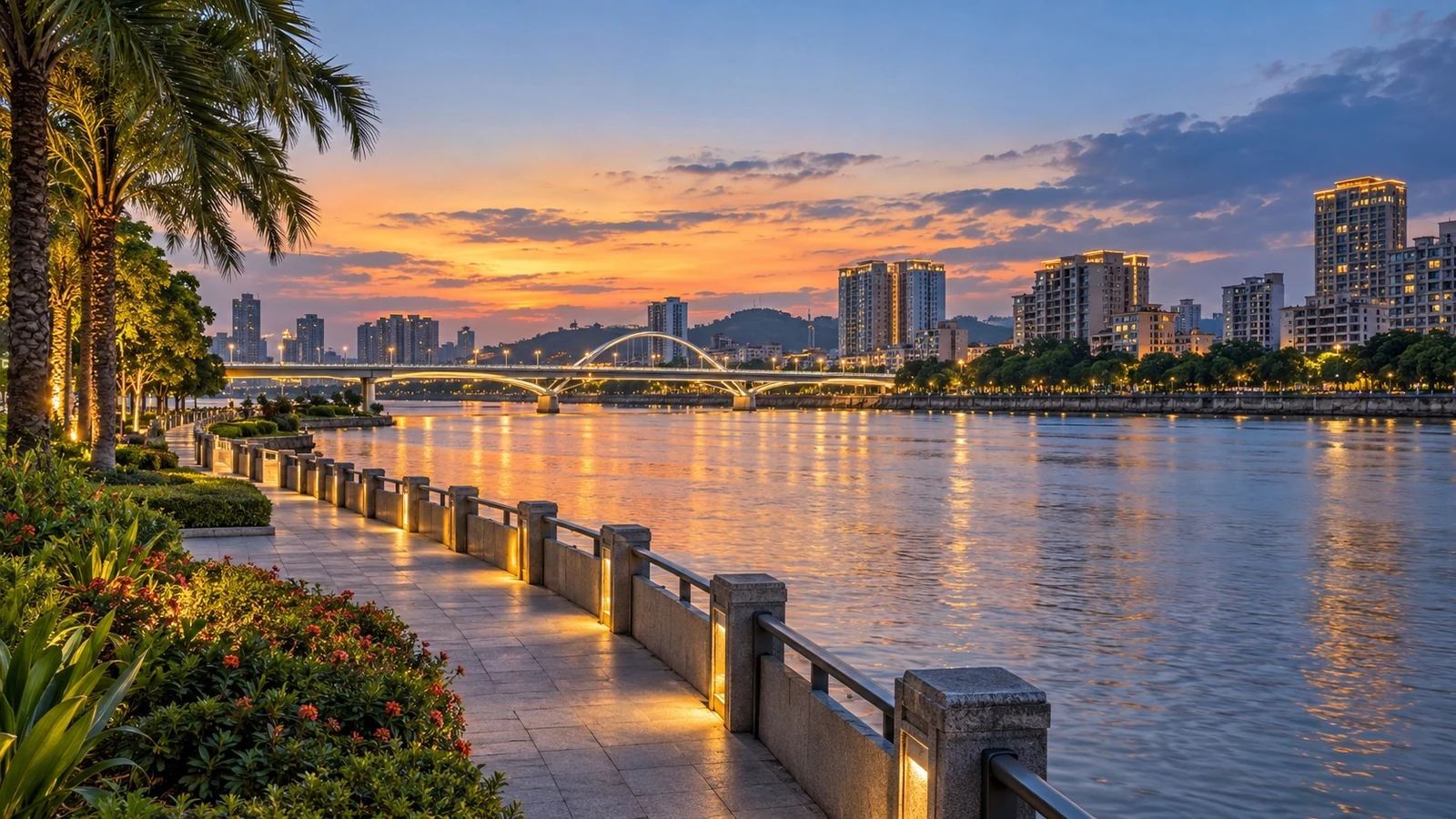 Modern cityscape of Zhongshan